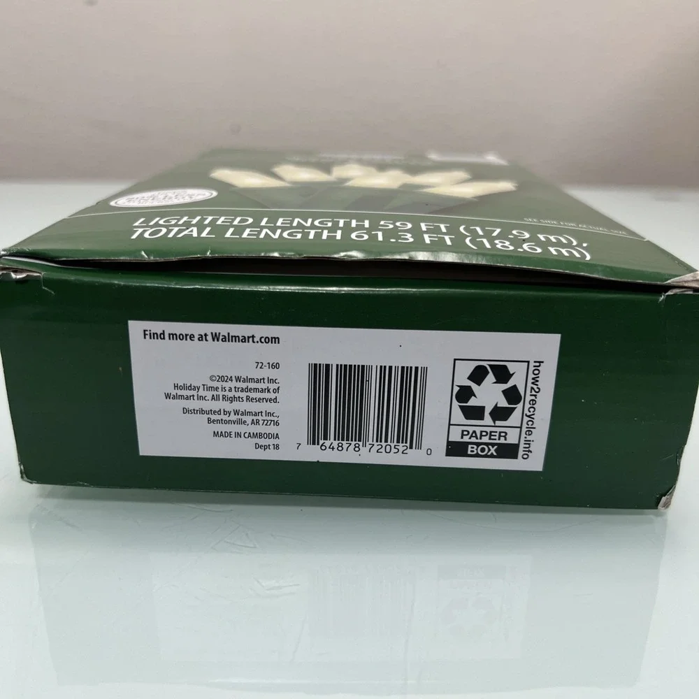 300 Count Warm White‎ LED Christmas Tree Lights Indoor Outdoor Green Wire